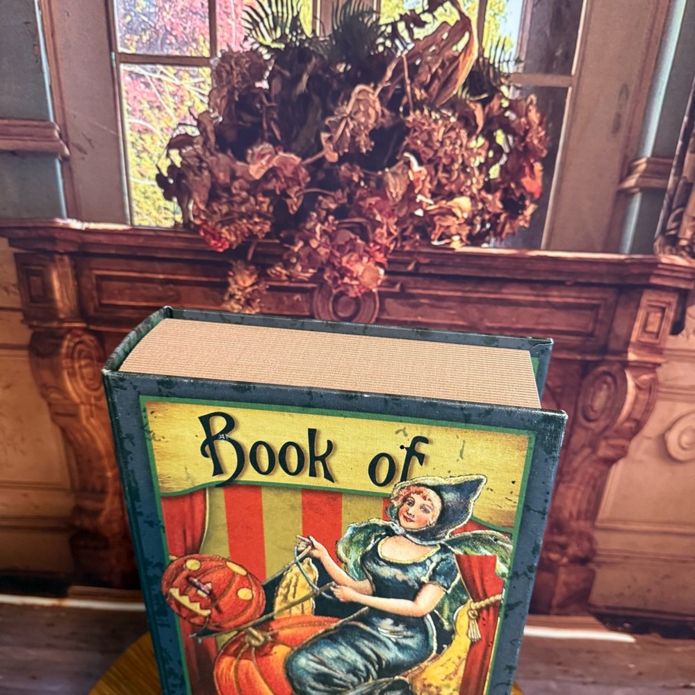 Vintage Look Distressed Book of Spells Faux Book Witch Halloween Stash Remote - Picture 4 of 17